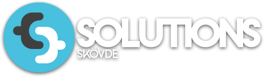 Solutions Skövde logo two braces within a circle forming an s within their empty space.